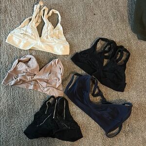 Women's Intimates Set - Cream, Tan, Black, and Blue